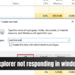 File explorer not responding in windows 10