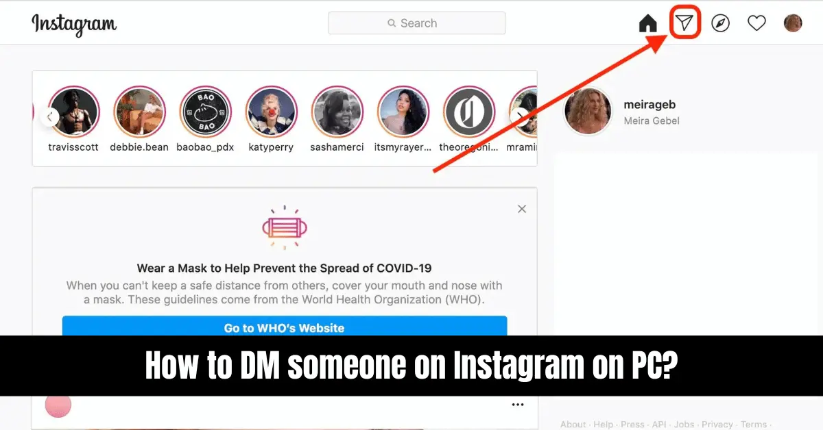 How to DM someone on Instagram on PC