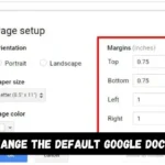 How to change the default Google Docs margin