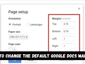 How to change the default Google Docs margin