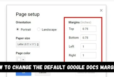 How to change the default Google Docs margin