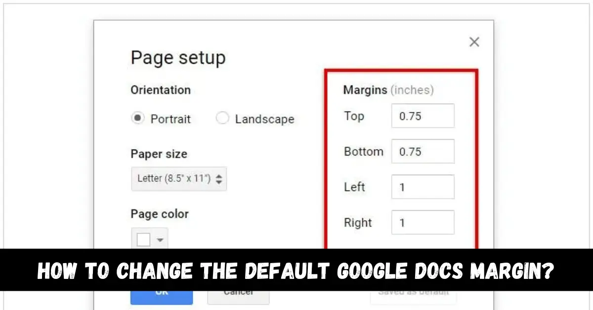 How to change the default Google Docs margin