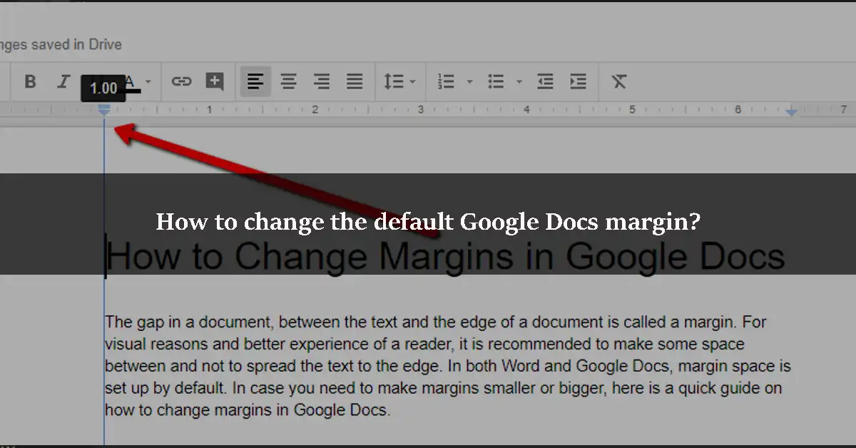 How to change the default Google Docs margin