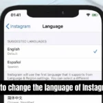 How to change the language of Instagram