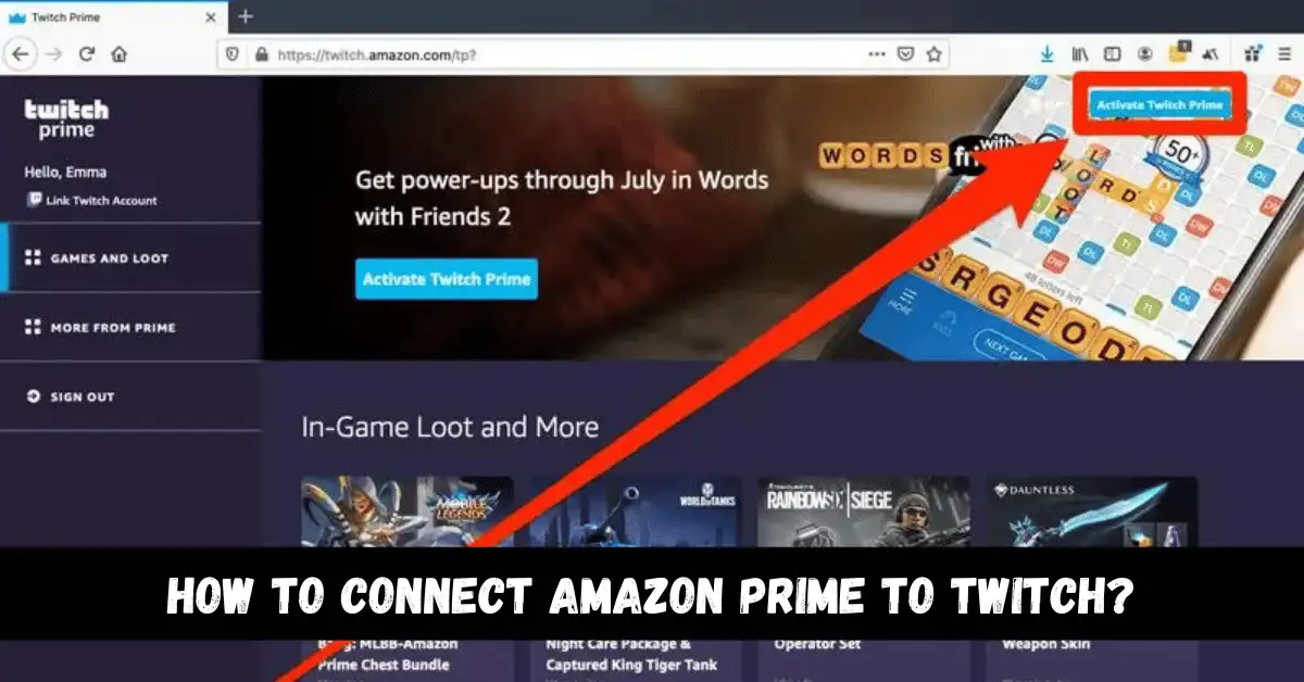 How to connect Amazon Prime to Twitch