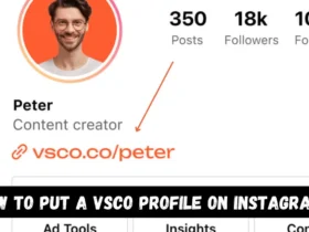 How to put a VSCO profile on Instagram