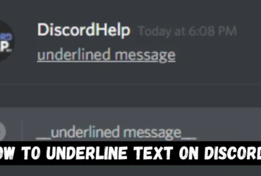 How to underline text on Discord