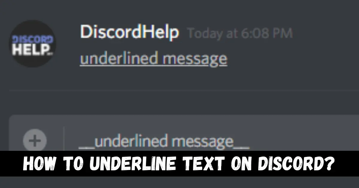 How to underline text on Discord